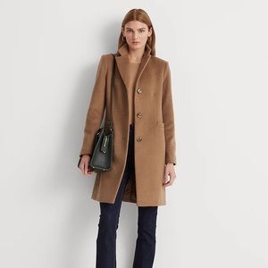 Ralph Lauren Petite Reefer Wool Blend Coat. Size petite 6.